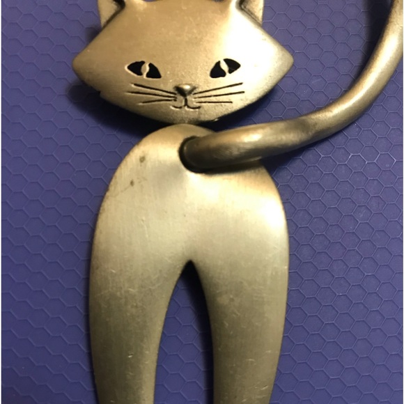 Vintage Articulated JJ Cat Brooch Pin - Picture 3 of 6